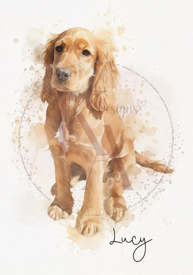 Watercolour Paint Pet Print