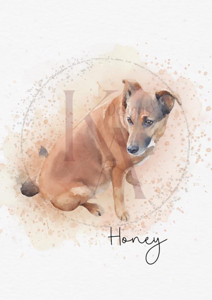 Watercolour Paint Pet Print