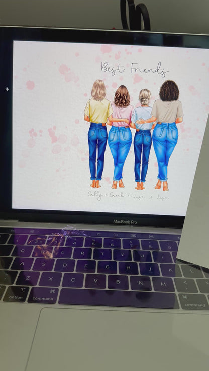 Friends Standing Print