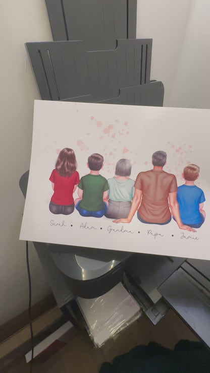 Custom Sitting Family Print